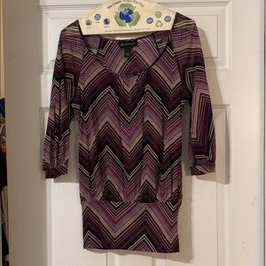 INC International Concepts Multicolor Chevron Top